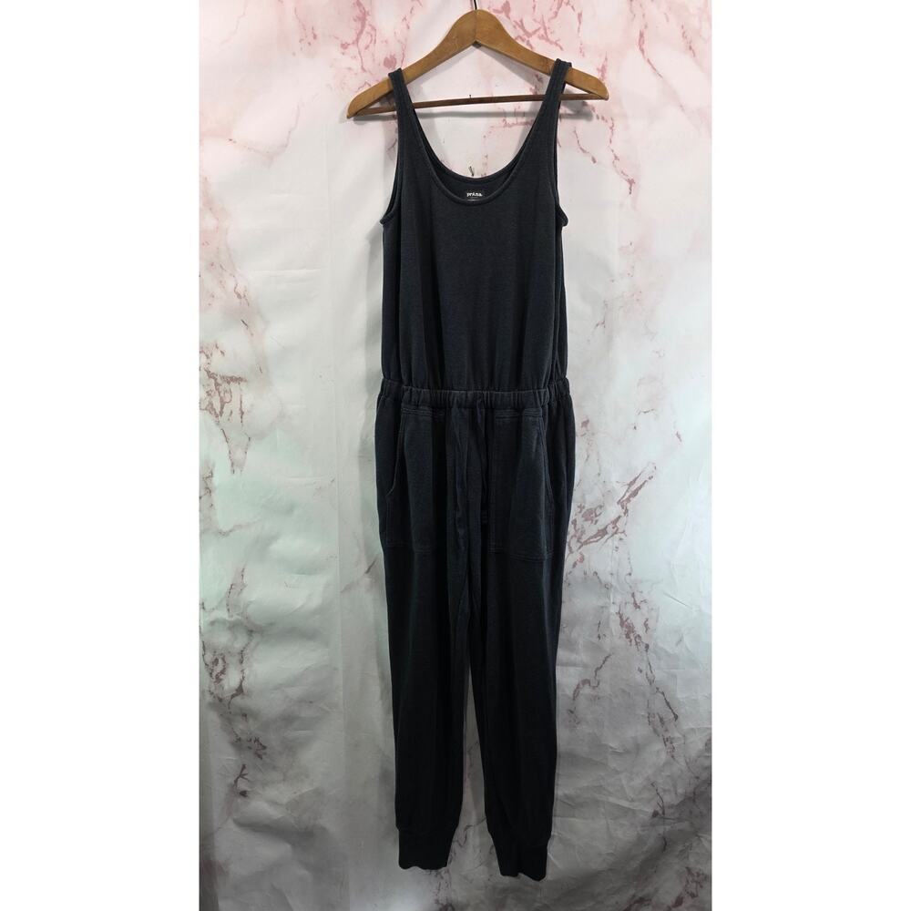 Prana Jumpsuit Womens Small Gray Tank Sweat Cozy Up Hemp Recycled Poly Jogger